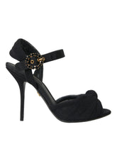 Dolce & Gabbana Black Suede Embellished Heels Sandals Shoes -   -  Dolce & Gabbana.